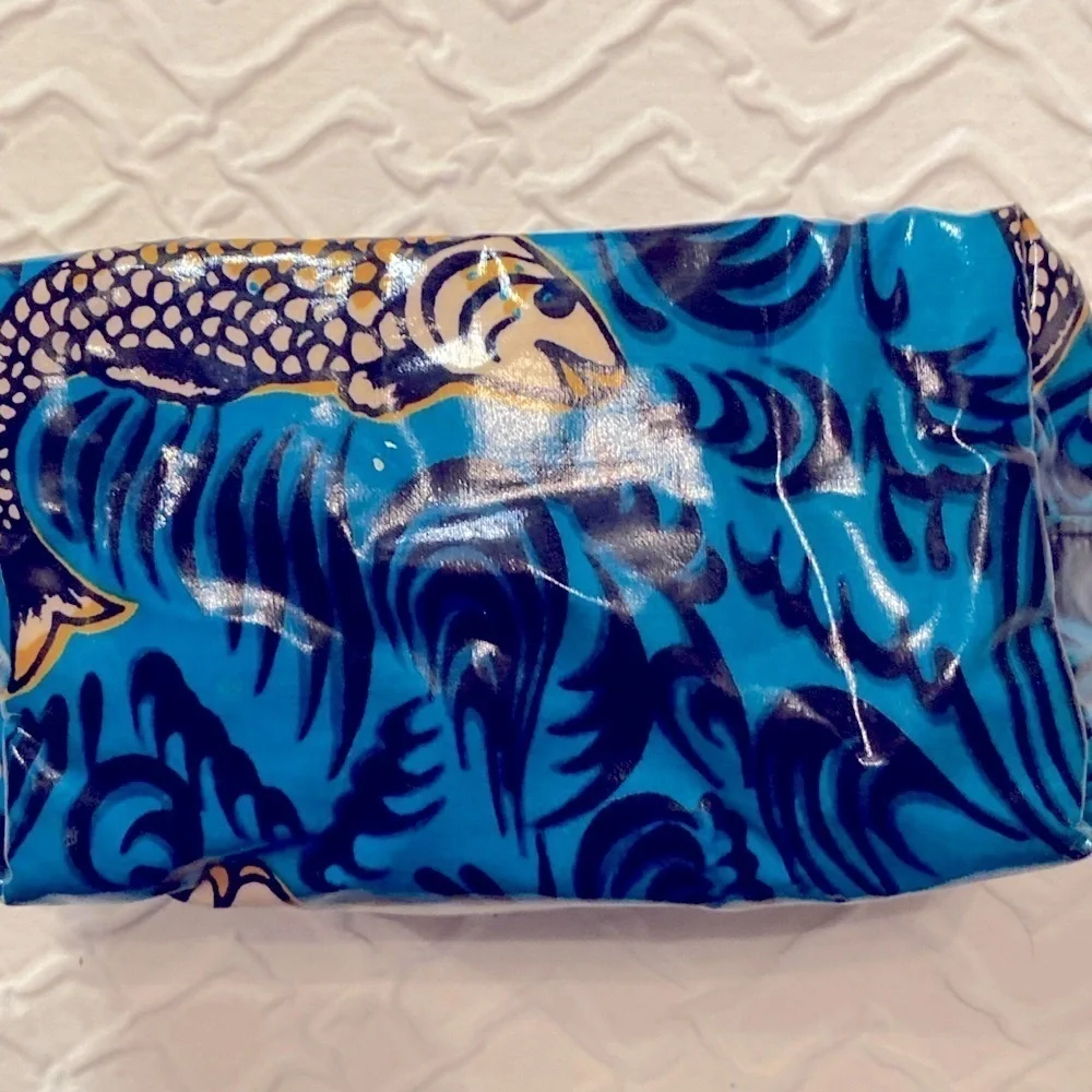 Tory Burch Blue Clutch Patterned